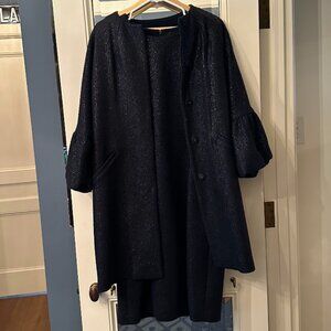 W by Worth navy sparkly dress with matching coat, dress size 12 and coat size L